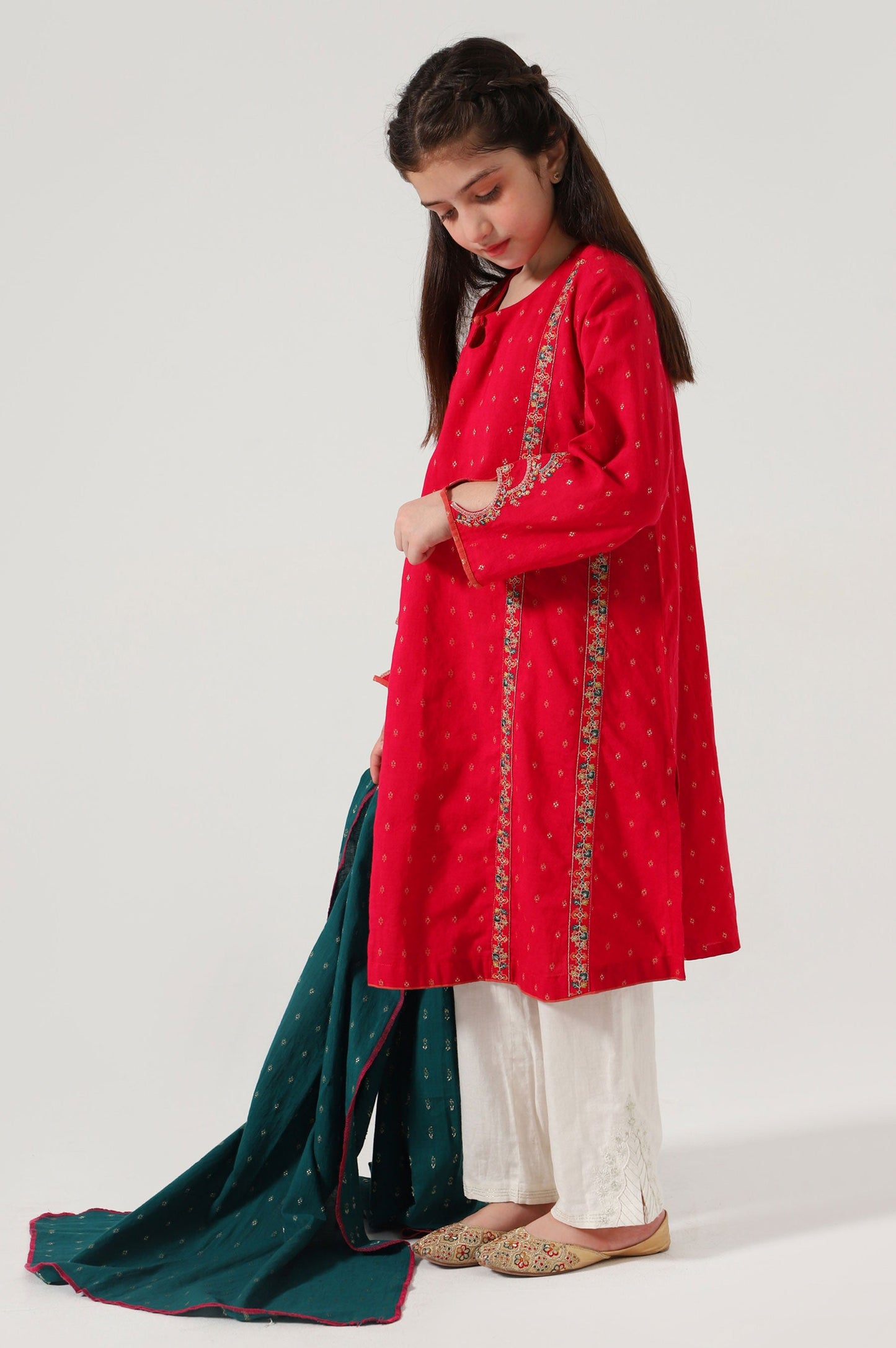 Stitched 2 Piece Embroidered Jacquard Suit