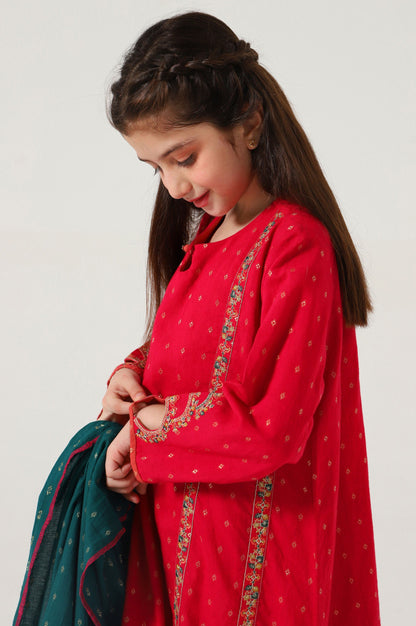 Stitched 2 Piece Embroidered Jacquard Suit