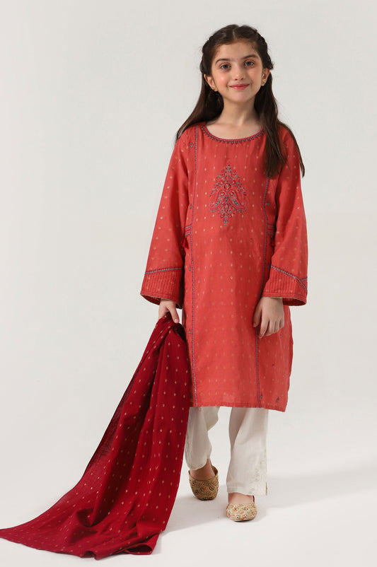 Stitched 2 Piece Embroidered Jacquard Suit