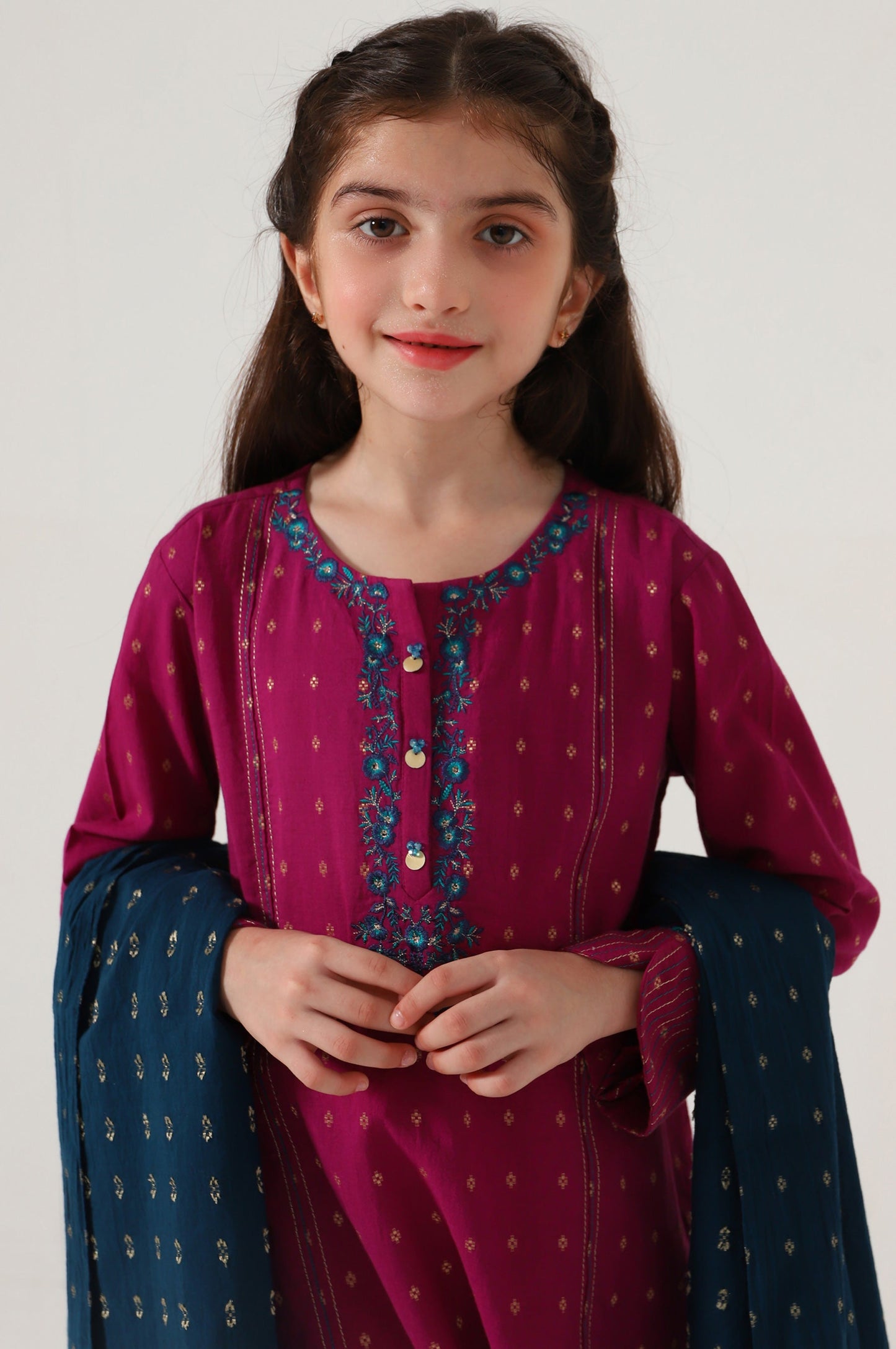 Stitched 2 Piece Embroidered Jacquard Suit