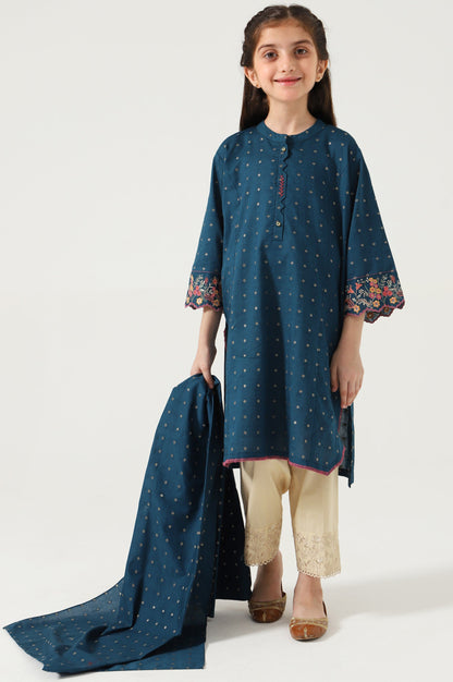 Stitched 2 Piece Embroidered Jacquard Suit