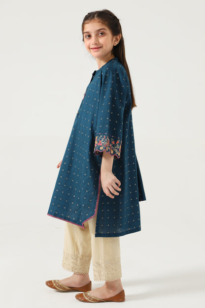 Stitched 2 Piece Embroidered Jacquard Suit