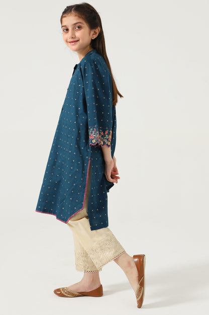 Stitched 2 Piece Embroidered Jacquard Suit