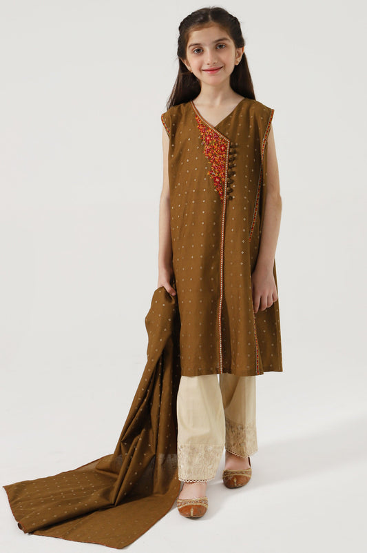 Stitched 2 Piece Embroidered Jacquard Suit