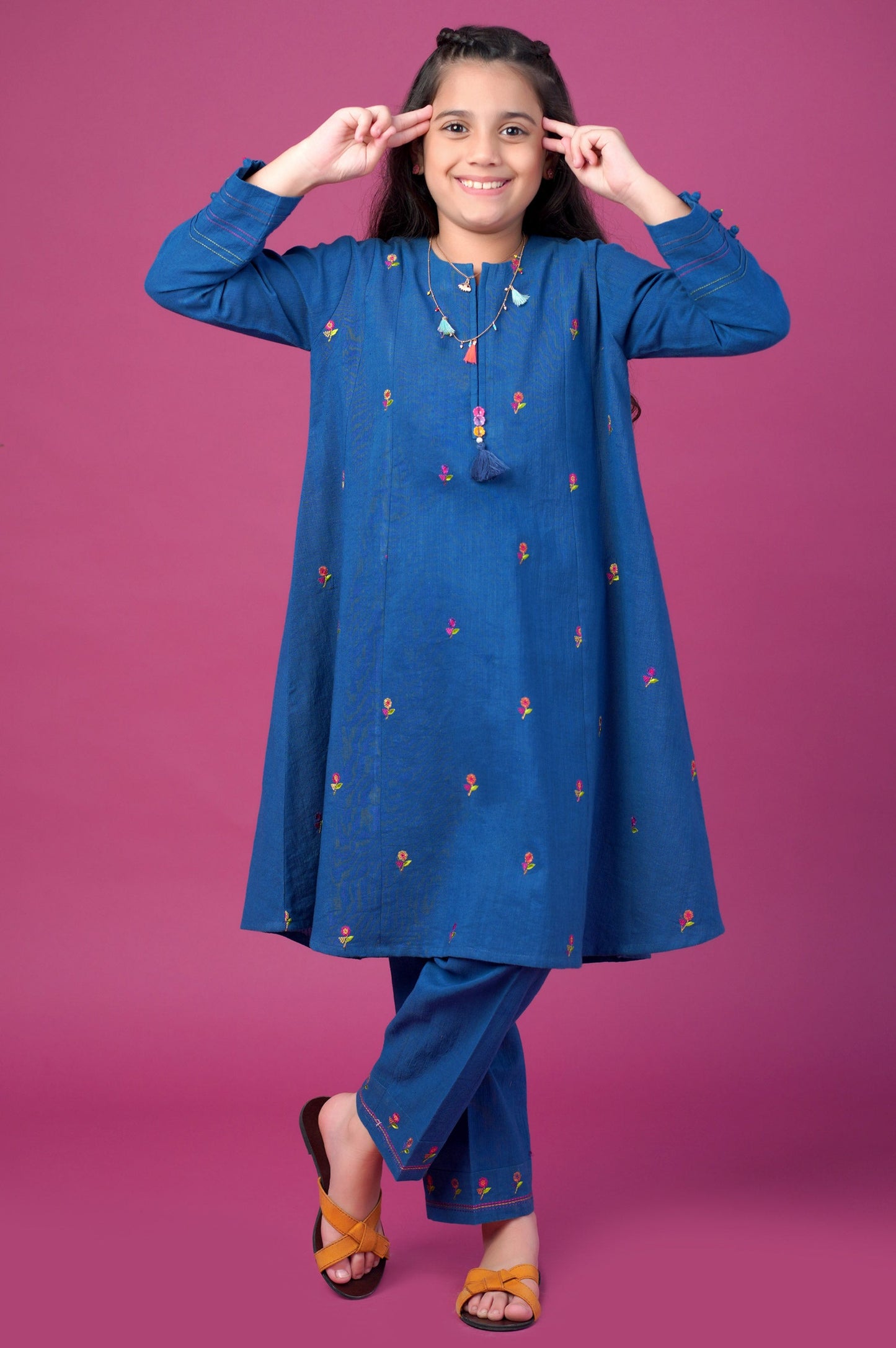 Stitched 2 Piece Embroidered Khaddar Suit