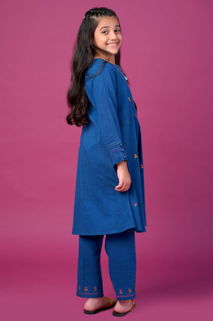 Stitched 2 Piece Embroidered Khaddar Suit