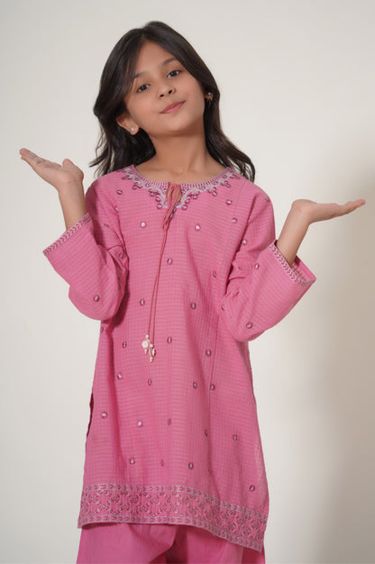 Stitched 2 Piece Embroidered Doria Checks Suit