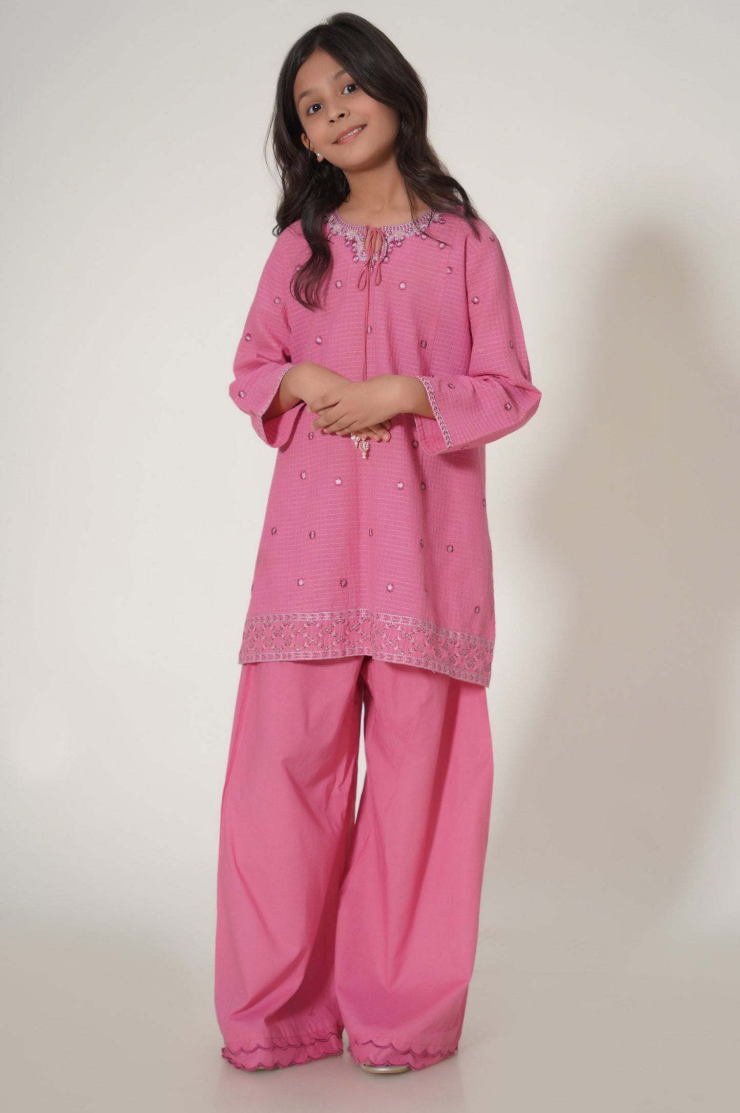 Stitched 2 Piece Embroidered Doria Checks Suit