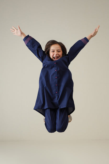 Stitched 2 Piece Stylized Cambric Suit