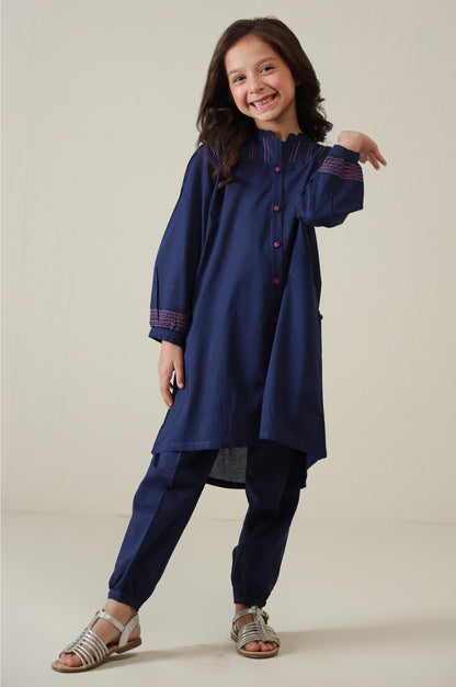 Stitched 2 Piece Stylized Cambric Suit