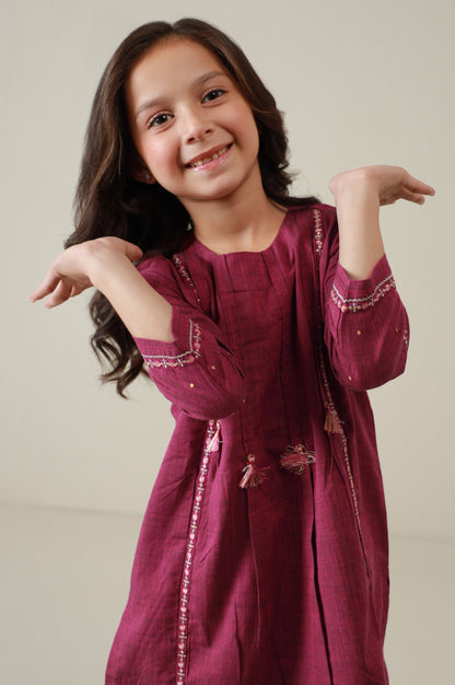 Stitched 2 Piece Embroidered Yarn Dyed Suit