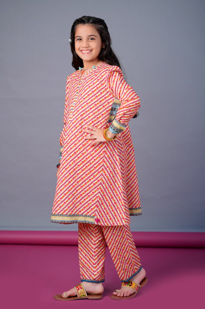 Stitched 2 Piece Printed Khaddar Suit