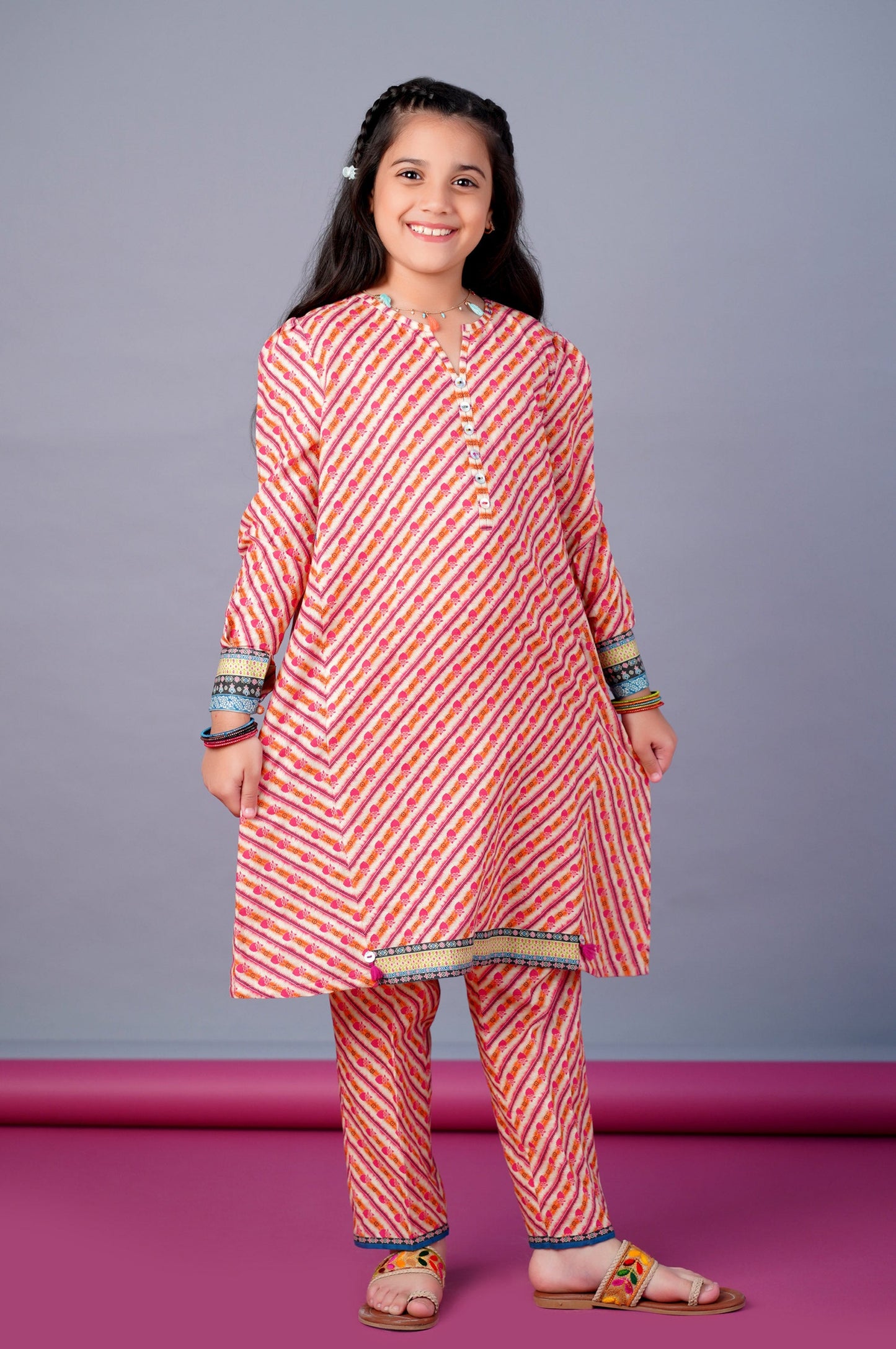 Stitched 2 Piece Printed Khaddar Suit