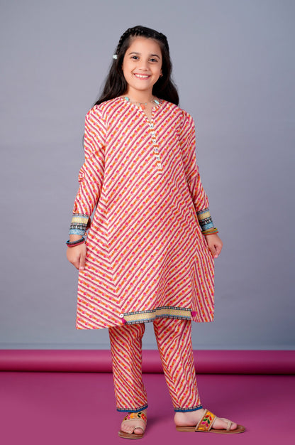 Stitched 2 Piece Printed Khaddar Suit