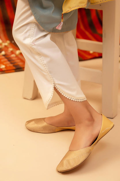 Embellished Junior Pants - Off-White