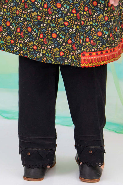 Embellished Junior Straight Pant - Black