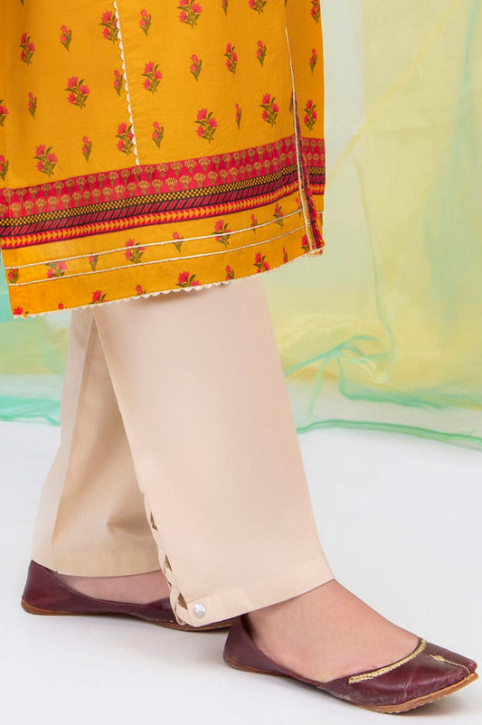 Embellished Junior Straight Pant - Beige