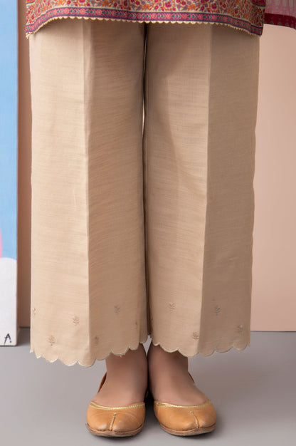 Embellished Khaddar Junior Pant - Beige