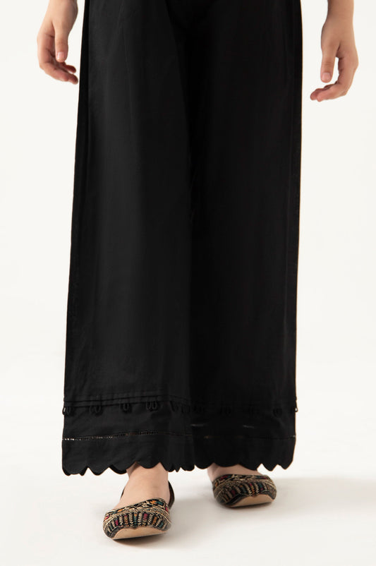 Embellished Culotte Pants  - Black