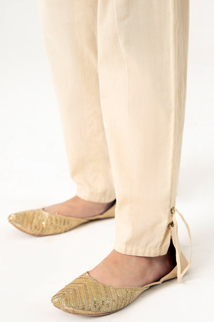 Cambric Cigerrette Pants  - Beige