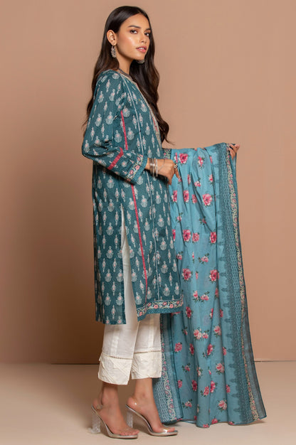 Stitched 2 Piece Embroidered Cambric Suit