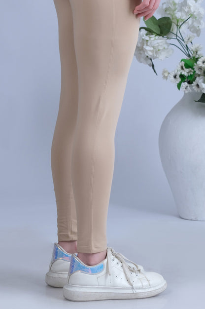 Basic Plain Tights - Beige