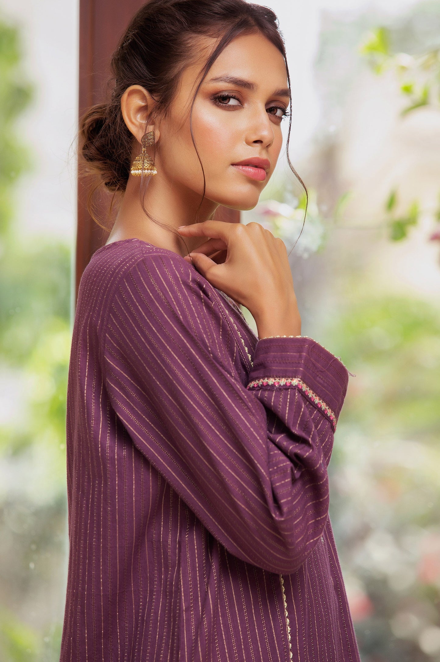 Stitched 1 Piece Embroidered Zari Tarkashi Top