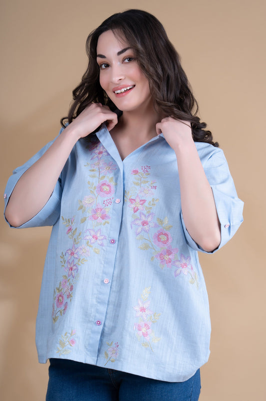 Stitched 1 Piece Cotton Slub Top