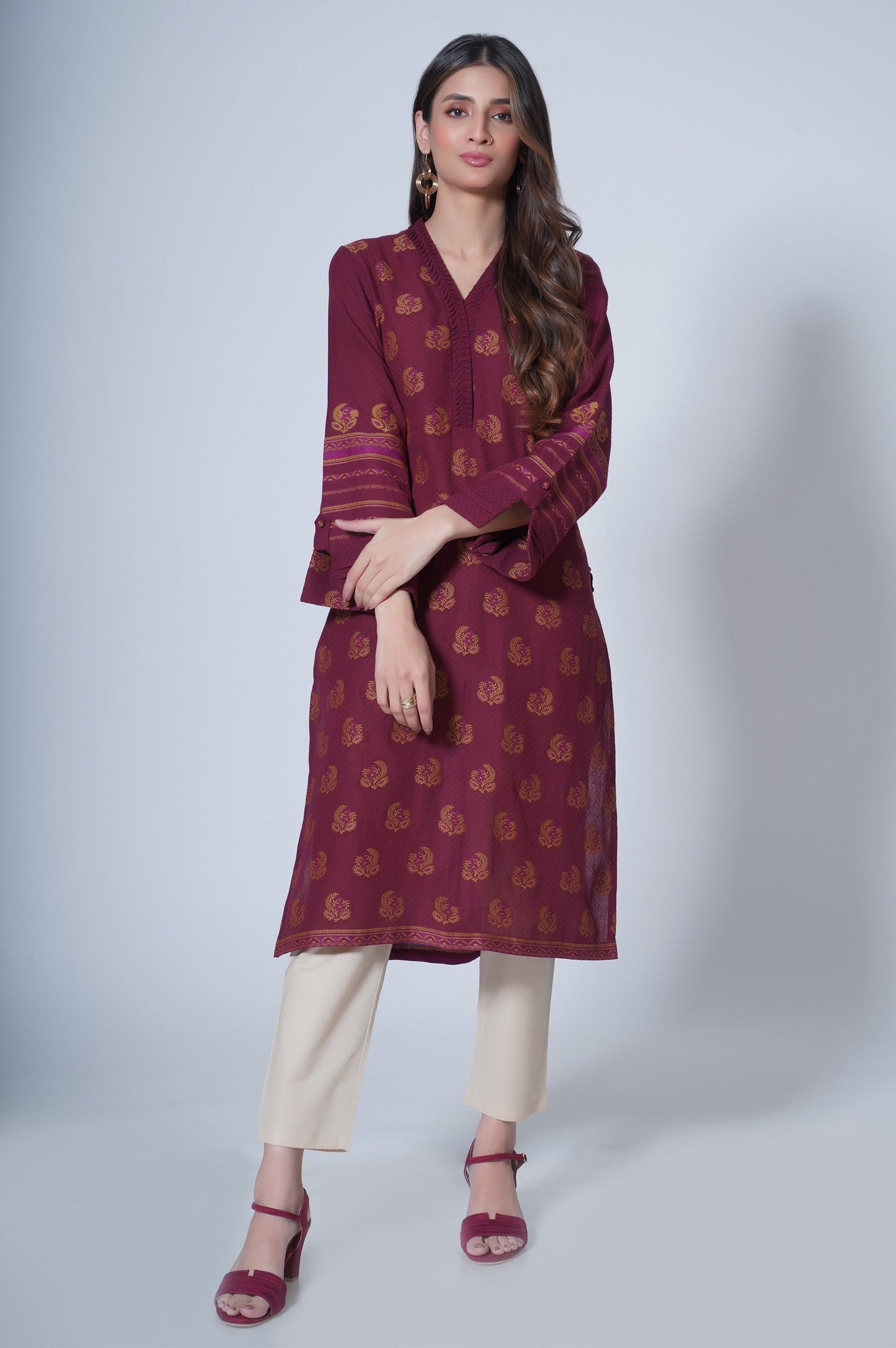 Stitched 1 Piece Jacquard Shirt