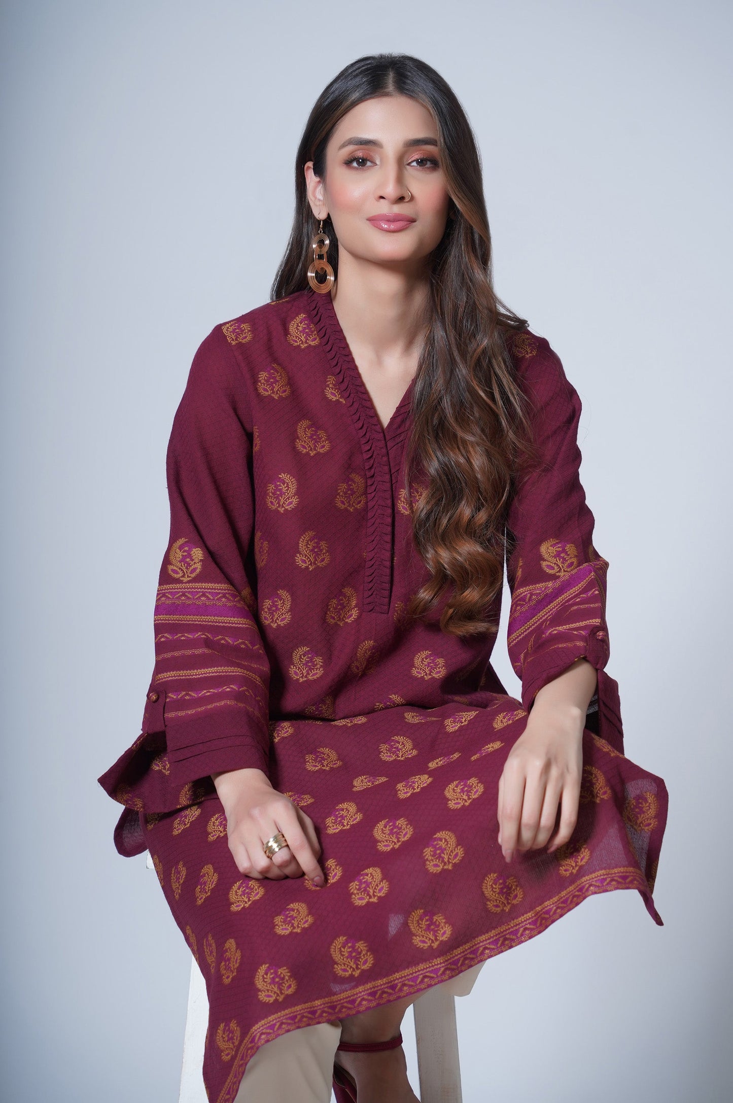 Stitched 1 Piece Jacquard Shirt