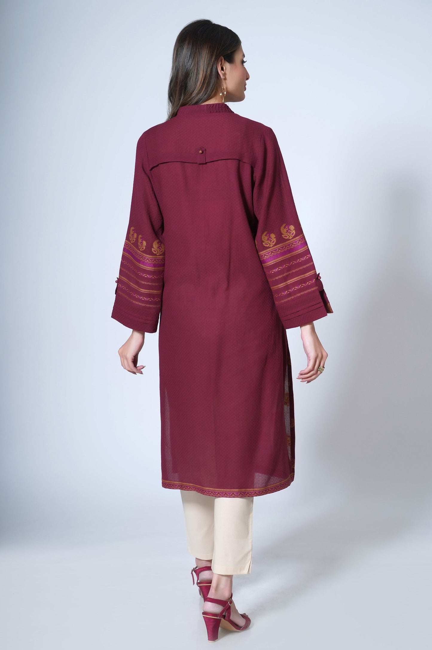 Stitched 1 Piece Jacquard Shirt