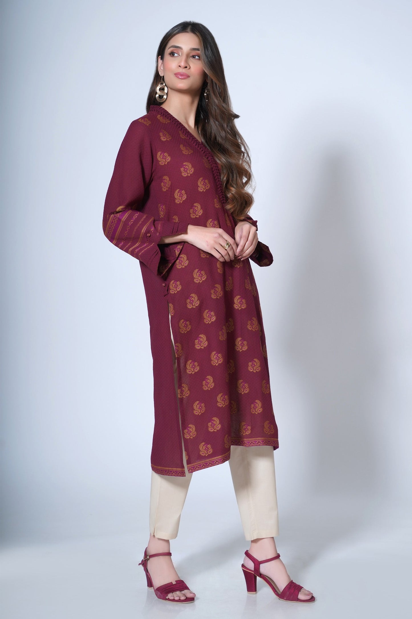 Stitched 1 Piece Jacquard Shirt