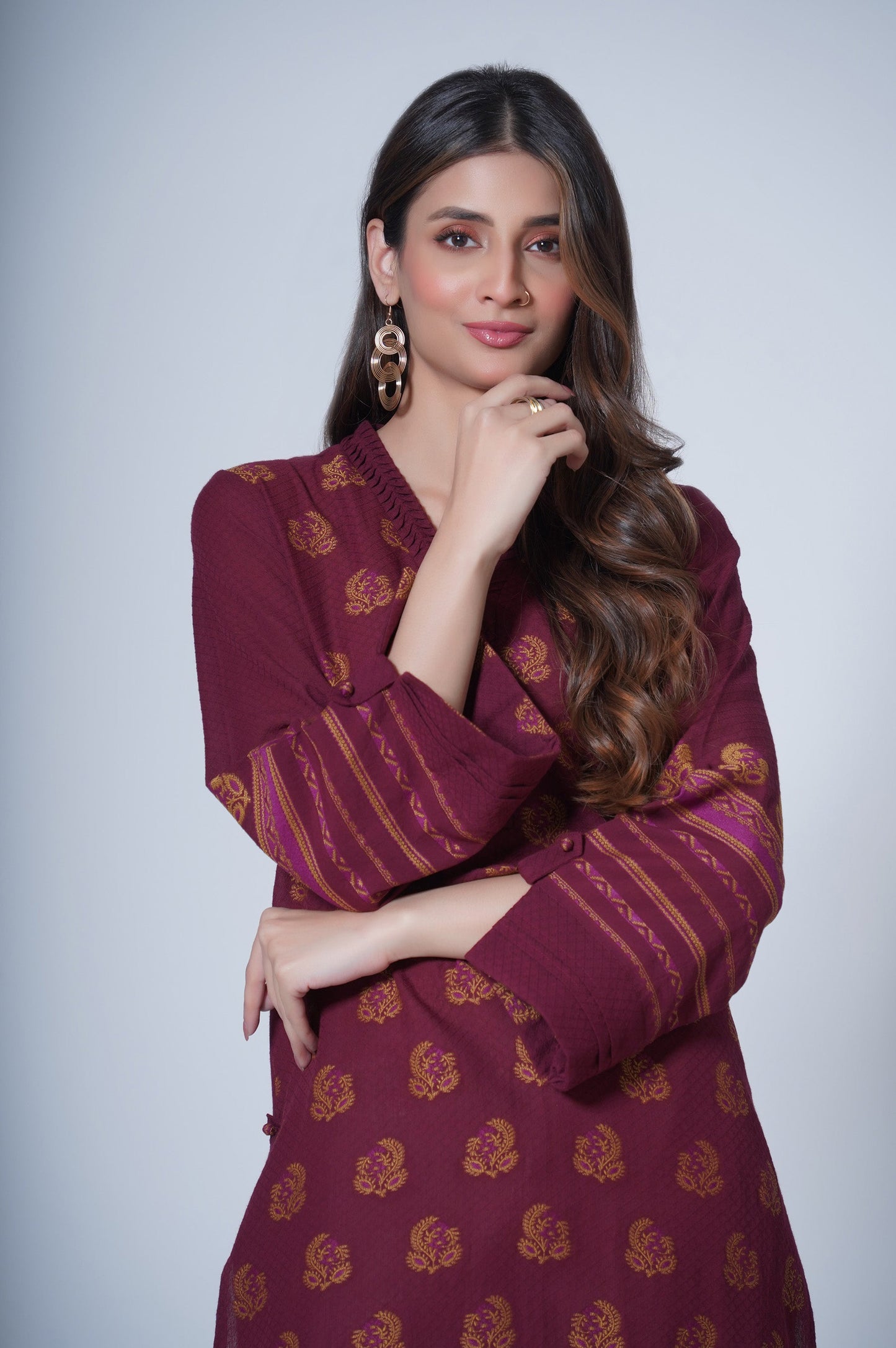 Stitched 1 Piece Jacquard Shirt