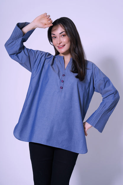 Stitched 1 Piece Yarn Dyed Top