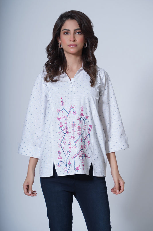 Stitched 1 Piece Yarn Dyed Top