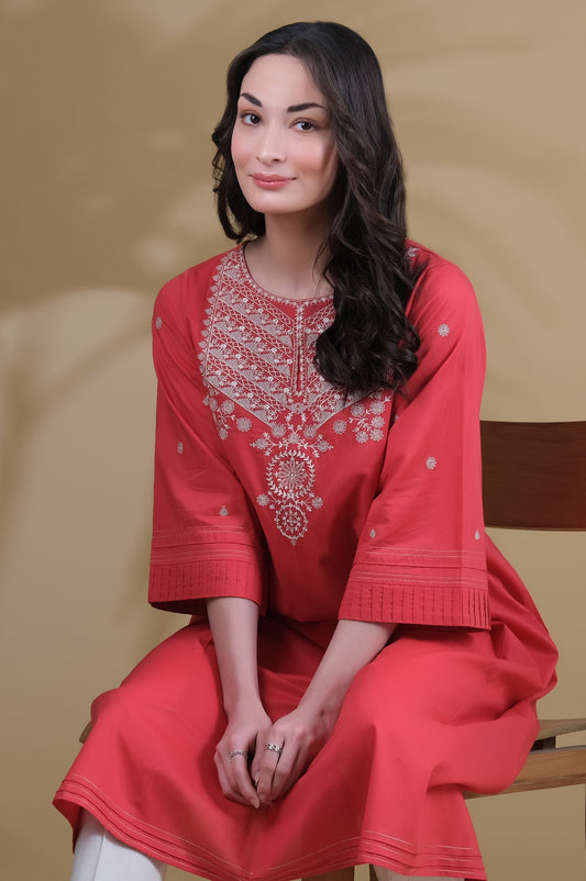 Stitched 1 Piece Cambric Embroidered Shirt