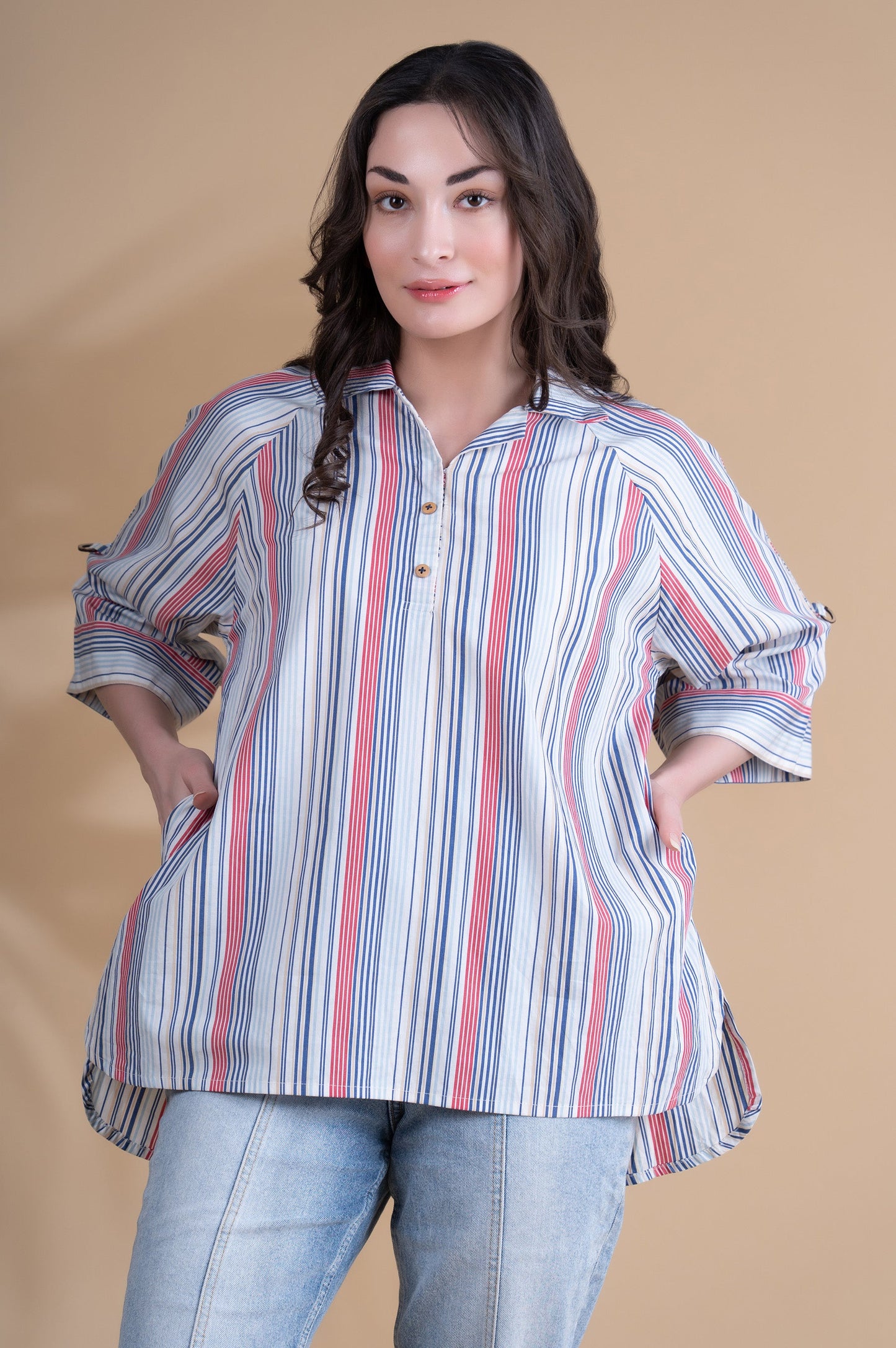 Stitched 1 Piece Yarn Dyed Top