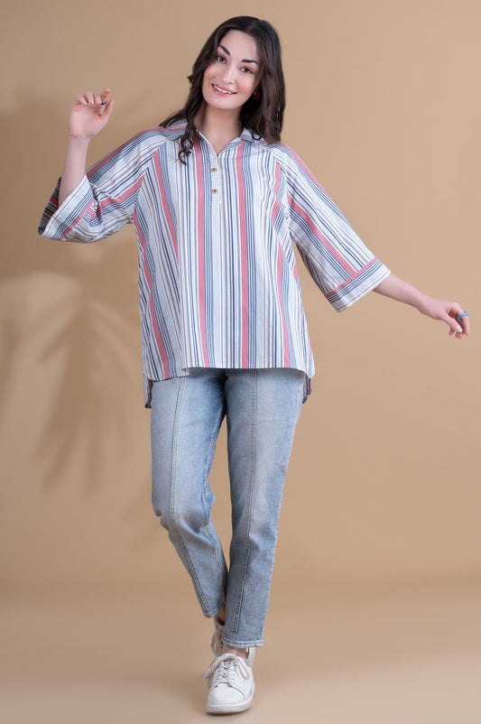 Stitched 1 Piece Yarn Dyed Top