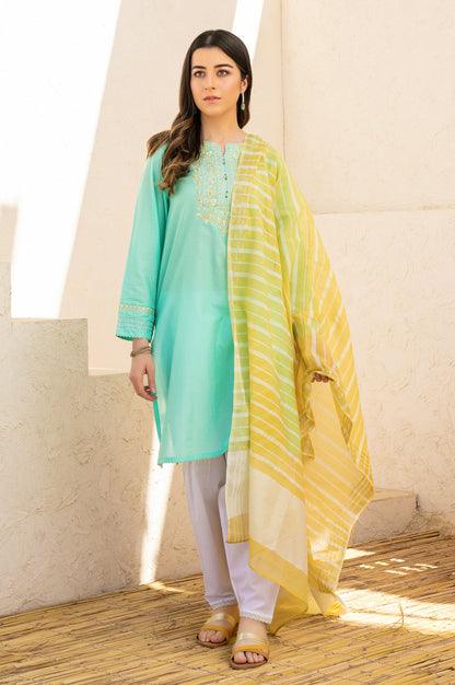 Stitched 2 Piece Cotton Slub & Yarn Dyed Suit