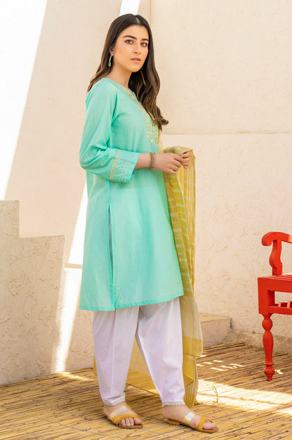 Stitched 2 Piece Cotton Slub & Yarn Dyed Suit