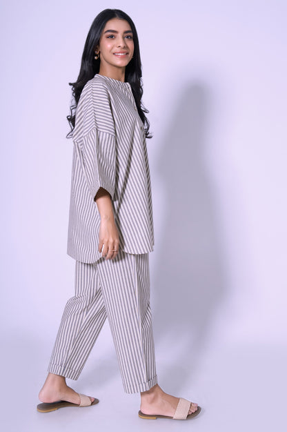 Stitched 2 Piece Yarn Dyed Co-ord Set