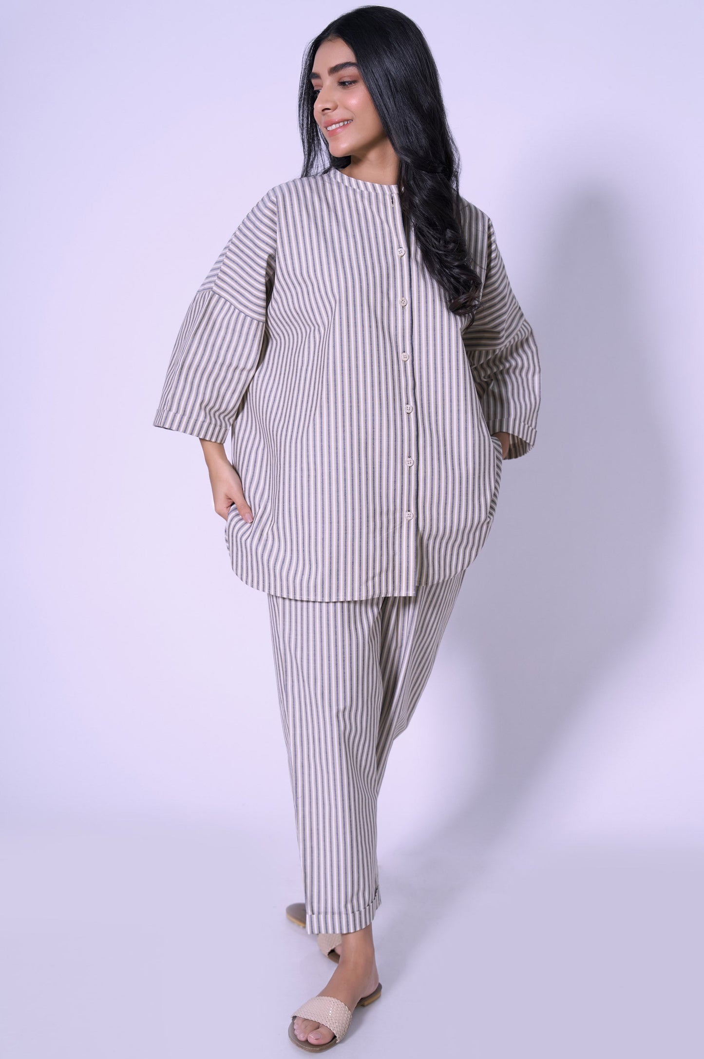 Stitched 2 Piece Yarn Dyed Co-ord Set