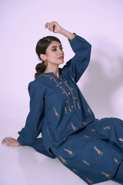 Stitched 2 Piece Cotton Slub Suit