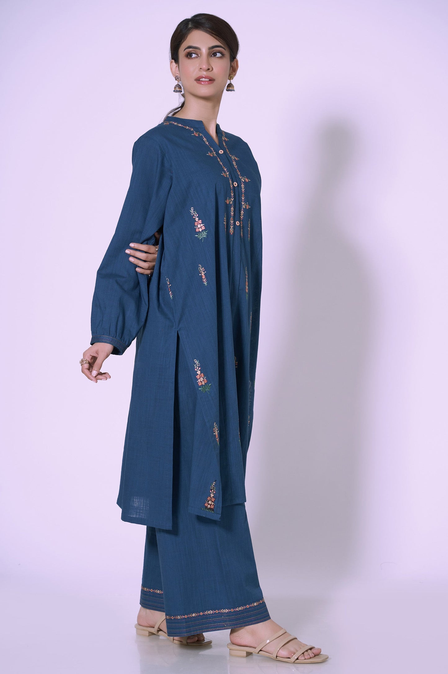 Stitched 2 Piece Cotton Slub Suit