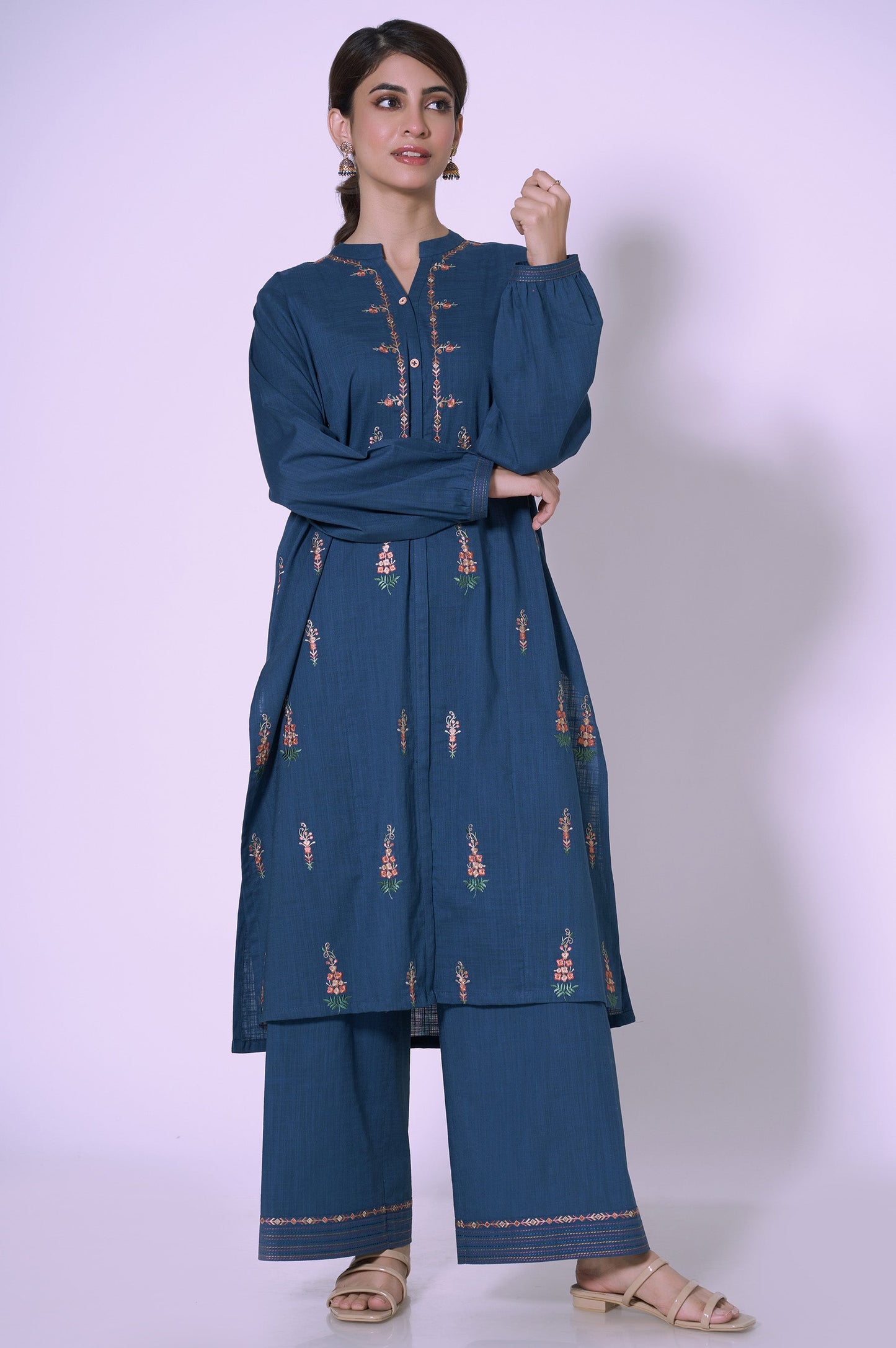Stitched 2 Piece Cotton Slub Suit