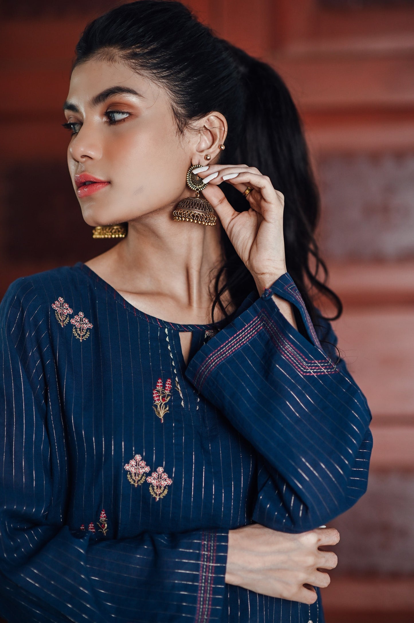 Stitched 1 Piece Zari Mysuri Shirt