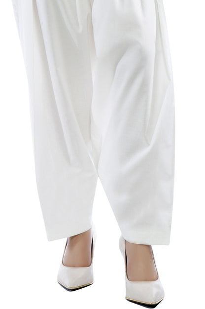 Basic Cambric Shalwar - White