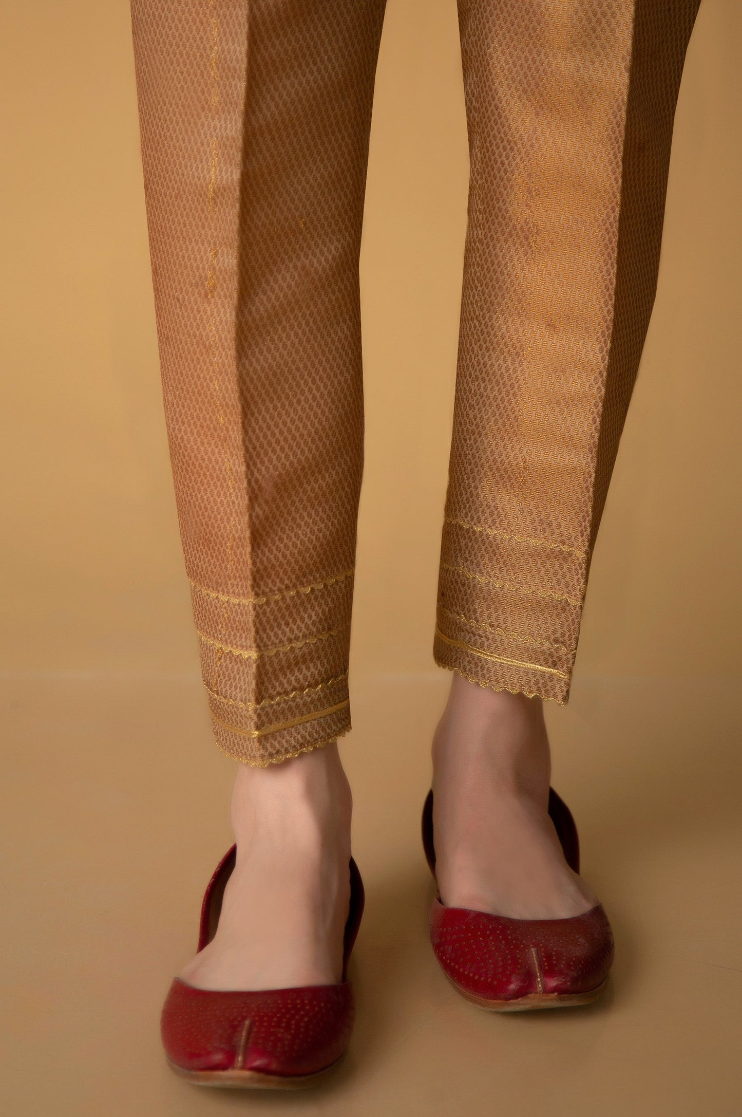 Embellished Jamawar Ciggarette Pant