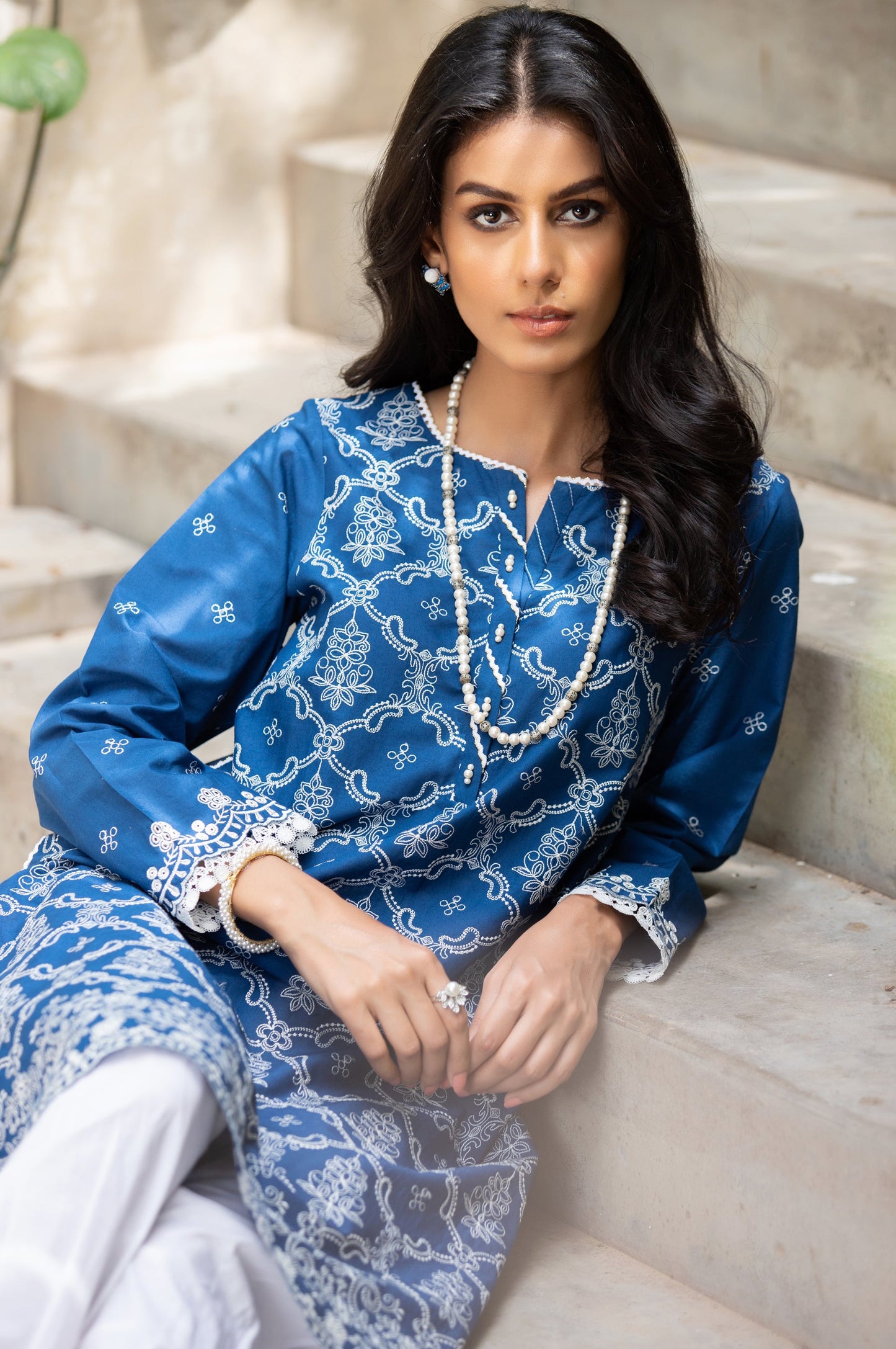 Stitched 1 Piece Chikankari Cambric Shirt