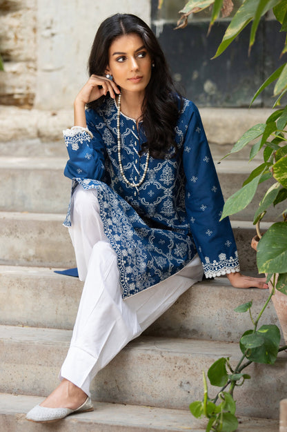 Stitched 1 Piece Chikankari Cambric Shirt